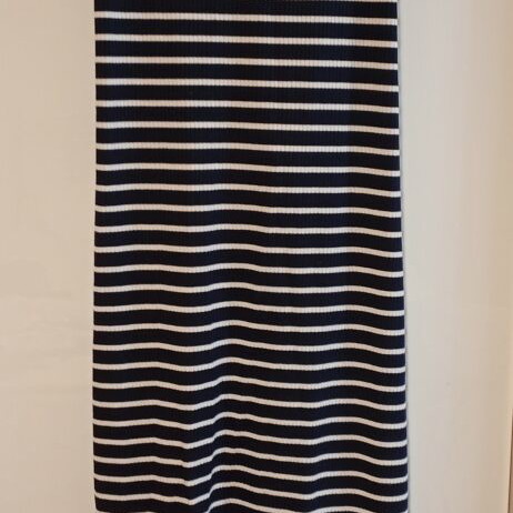 Shein striped navy blue and white midi dress, medium size