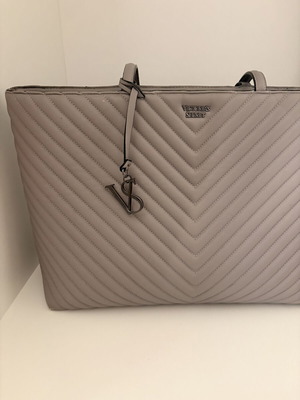 Victoria's Secret shoulder bag like new, large gray with inner pocket