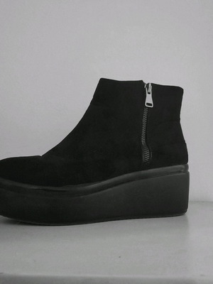 Migato ankle boots used, black, size 39, suede, double sole