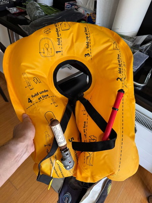 MTI Fluid 2.0 Inflatable PFD used, waist lifejacket for SUP and kayak