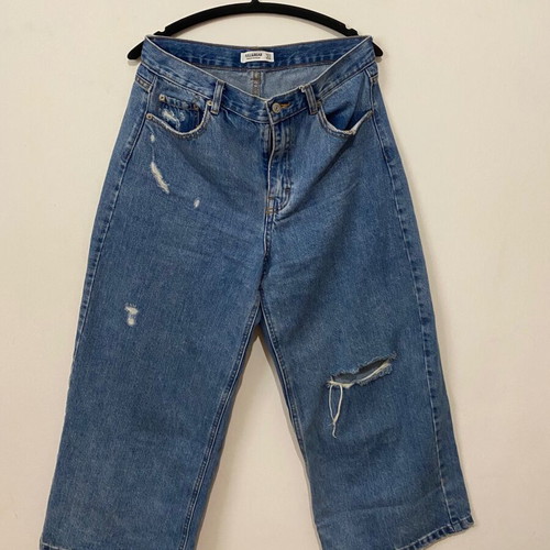 Zip culotte jeans like new, size 40, blue
