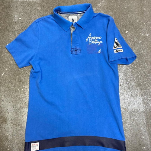 Gaastra Polo shirt M blue with Waterpoort Sneek sleeve detail
