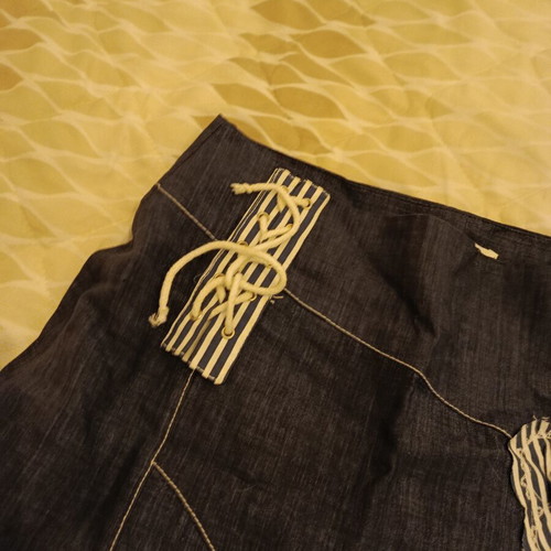 Women's blue skirt like new, size XL 42 14, denim style