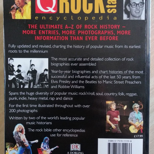 Q Magazine Encyclopedia of Rock Stars music encyclopedia used, English