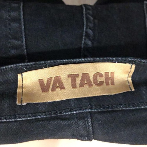 VA TACH pants new skinny fit, size S/M, black and red