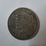 Peace Dollar Hobo Nickel Skull decorative coin replica 1921/1922