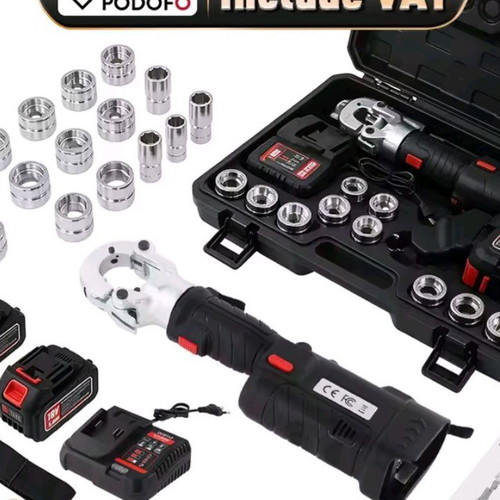 Press tool for multilayer pipes, manual and battery-powered with molds 120 and 250