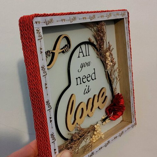 Love frame handmade like new, wall or tabletop