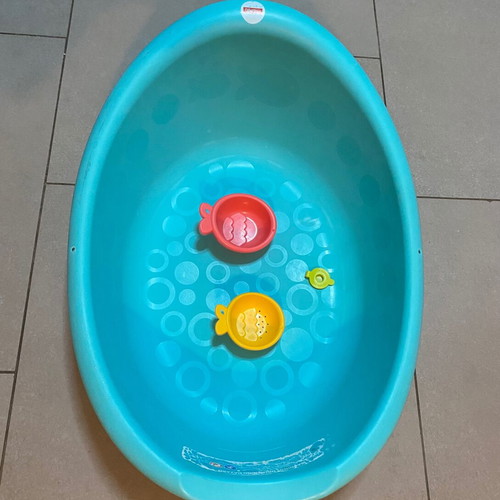 Fisher Price baby bath used, three-stage with hammock