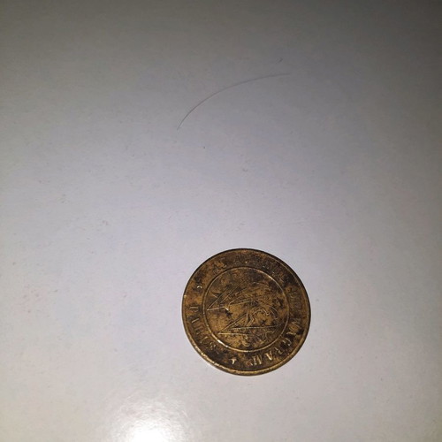 Token Phonograph coin used, brass, collectible