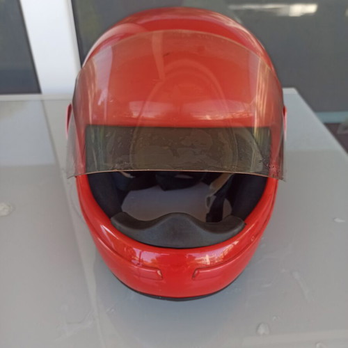 Kiwi vintage classic full-face motorcycle helmet used, 80's Gardelis