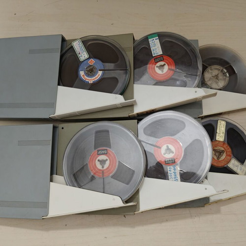 Reel-to-reel tape reels, pack of 6, 13cm diameter
