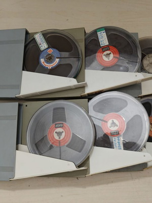 Reel-to-reel tape reels, pack of 6, 13cm diameter