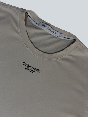 Calvin Klein Jeans men's t-shirt beige like new, size L/XL