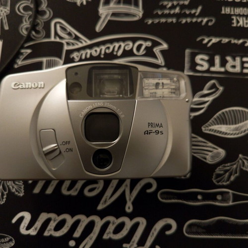 Canon Prima AF-9S film camera like new with 35mm lens and flash