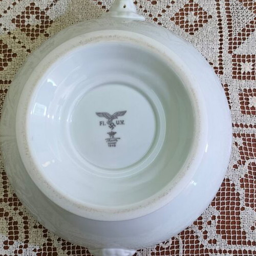 German porcelain collectible WWII vessel TK Thun 1940 like new