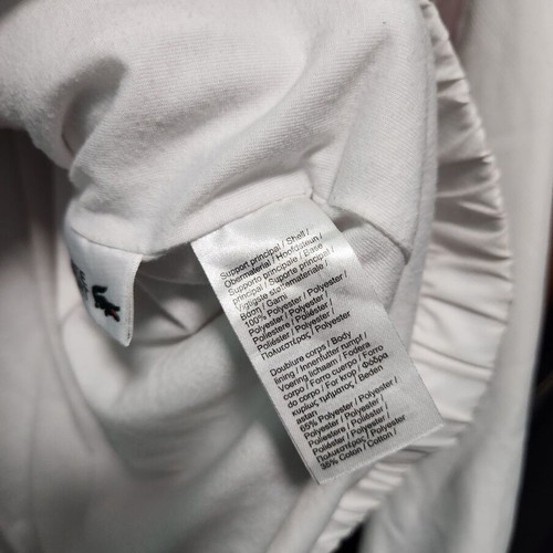Lacoste men's top 2XL like new, white