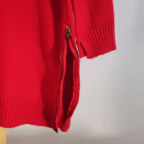 Red jumper used with side zipper and slightly open back
