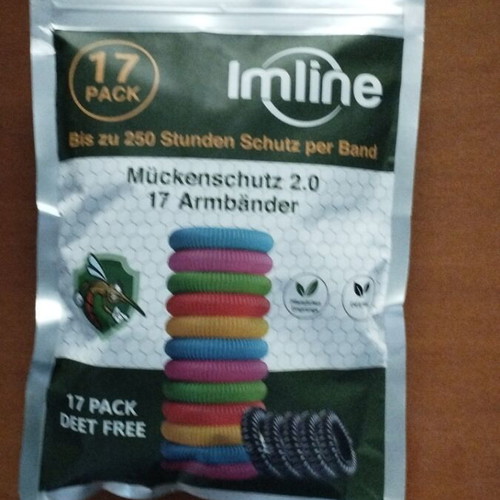 Imline Mosquito Repellent Bracelets set of 17, deet free, multicolor