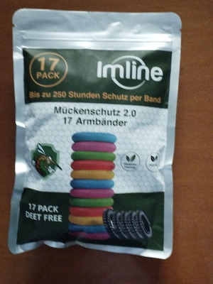Imline Mosquito Repellent Bracelets set of 17, deet free, multicolor