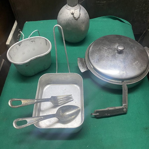 Aluminum Military Mess Kit Set used with Knife