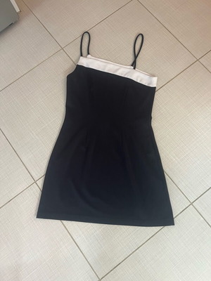 Dress new, black and white with straps, size M