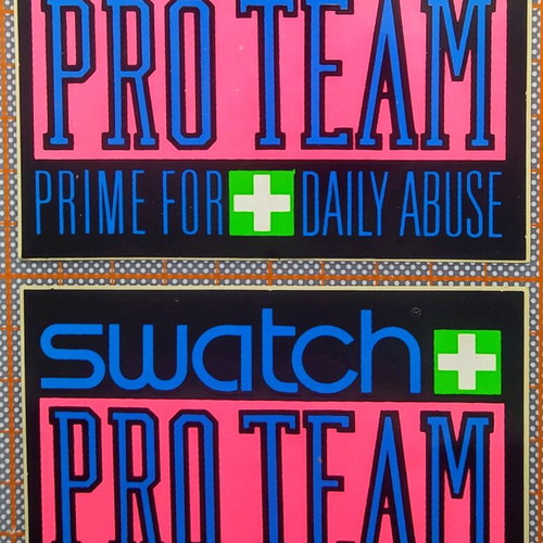 Swatch collectible vintage stickers from the 90s, new, set of 2