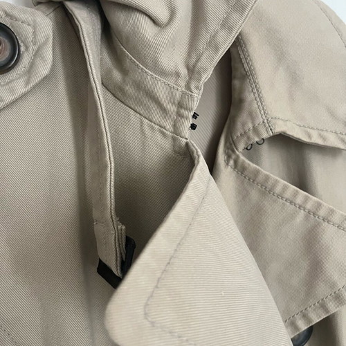 Zara trench coat large used, 100% cotton beige