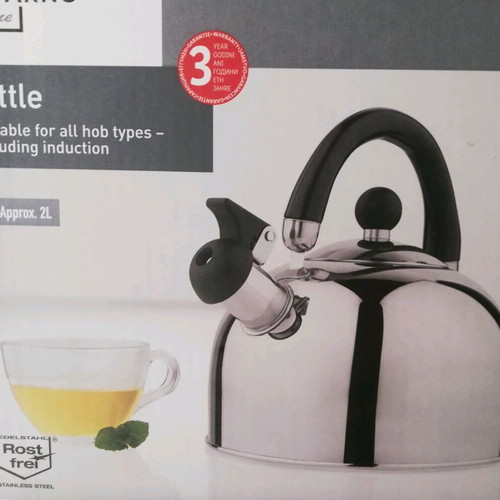 Stainless steel kettle retro style, new, 2 liters, British type