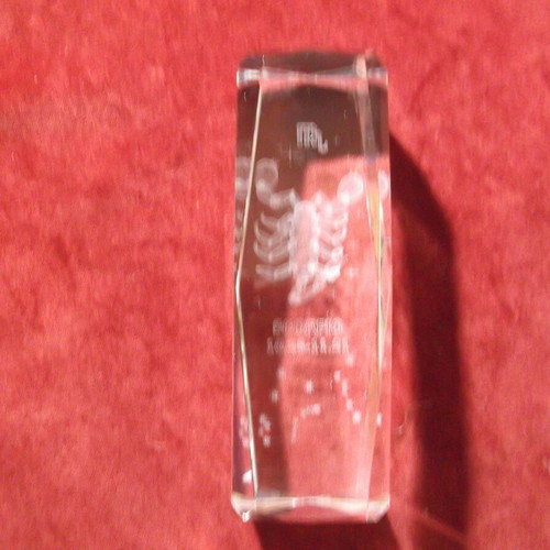 Crystal glass used Scorpio laser engraved paperweight