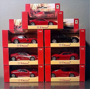 Ferrari Models 1:38 Pullback Shell Promo Full Set