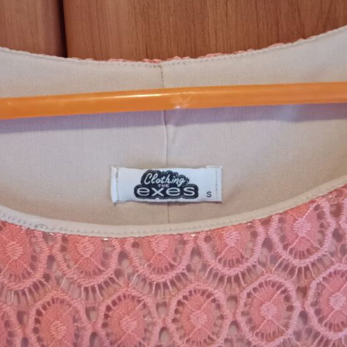 Women's dress new, orange and beige, size S