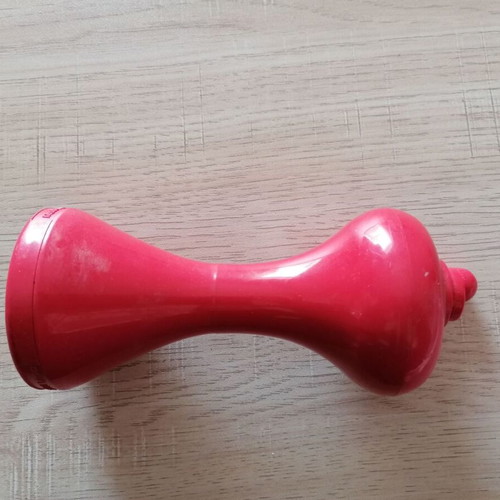 Ikea Ljusa hand driven torch used, red with LED