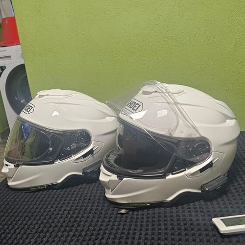 Shoei GT Air 2 helmets used, sizes L and XL with intercom