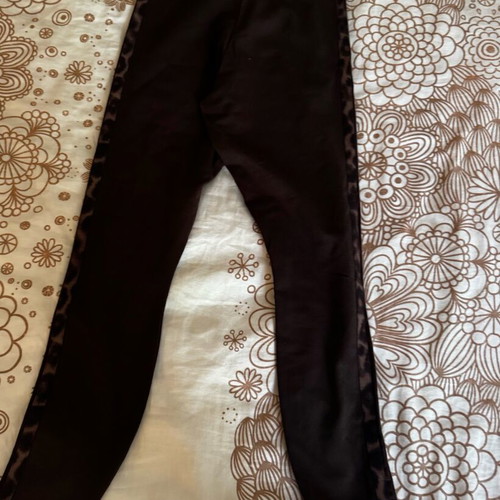 Adidas women's leggings new, brown with leopard detail, size Small