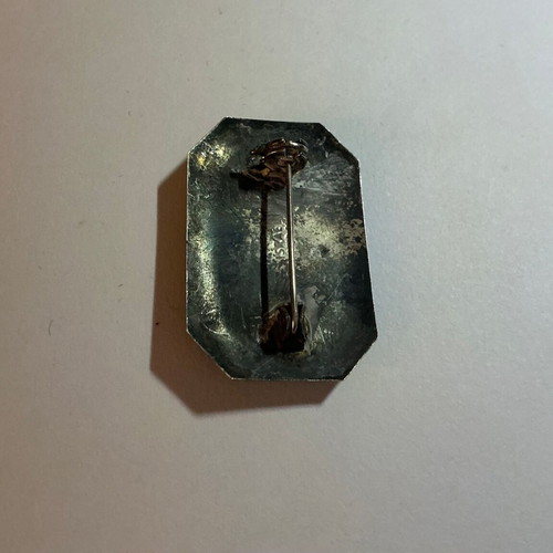 Pin handmade with turquoise stones sterling silver 925 Israel used