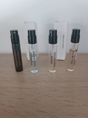 Louis Vuitton perfume set with Fleur du Desert, Spell On You and Apogee