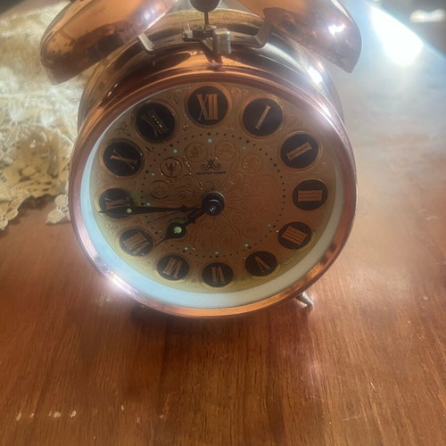 Meister Anker analog alarm clock used, tabletop