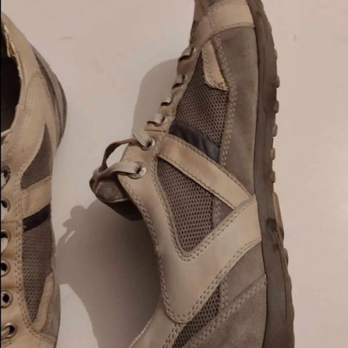 Geox men's sneakers size 42 used, grey-beige