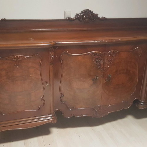 Handmade buffet used, solid walnut wood