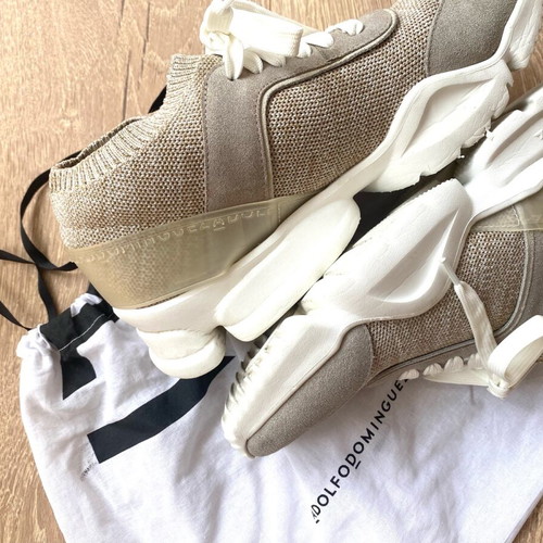 Adolfo Dominguez women's sport sneakers like new, beige, size 38