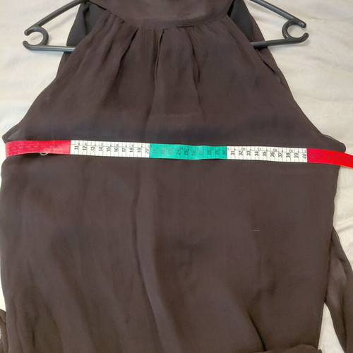 Zara silk summer dress brown large like new