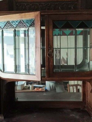 Traditional wooden interwar buffet cabinet