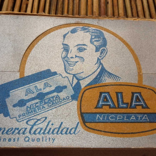 Vintage ALA Nicplata 1949 shaving blades box used