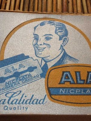 Vintage ALA Nicplata 1949 shaving blades box used