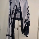 Scarf s Oliver blue and white like new