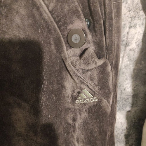 Adidas women's tracksuit used, velvet, black-gray, size L