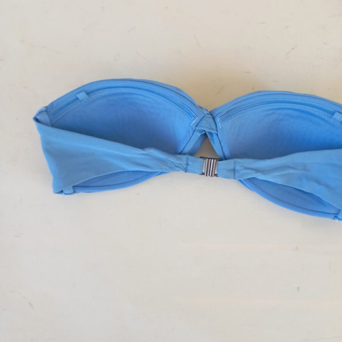 H&M blue bikini top used, size small
