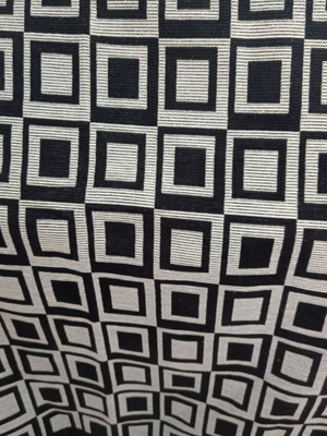 Sofa throw black and white used, rectangular 128x240