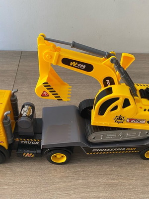 Toy truck and excavator used with sounds